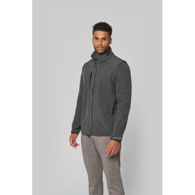 UNISEX detachable sleeves softshell jacket